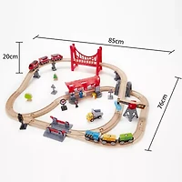 Hape Train Set: Busy City Rail Set Interactive Toy