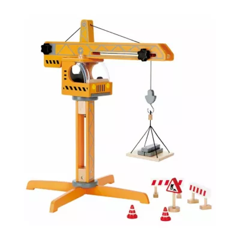 Hape Playscapes Crane Lift Playset Interactive Toy