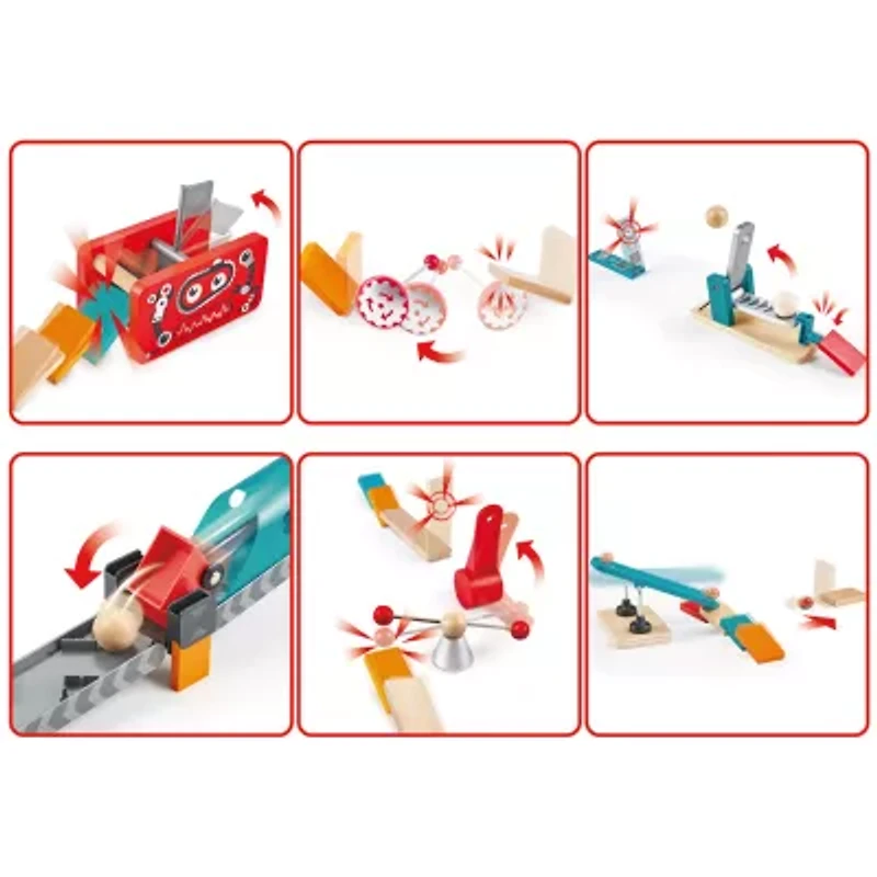 Hape Domino Ball Set: Robot Factory Dominoes