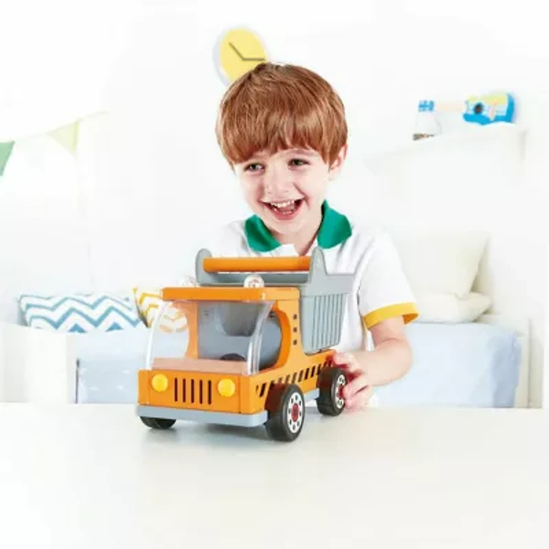 Hape Dumper Truck - Yellow Discovery Toy