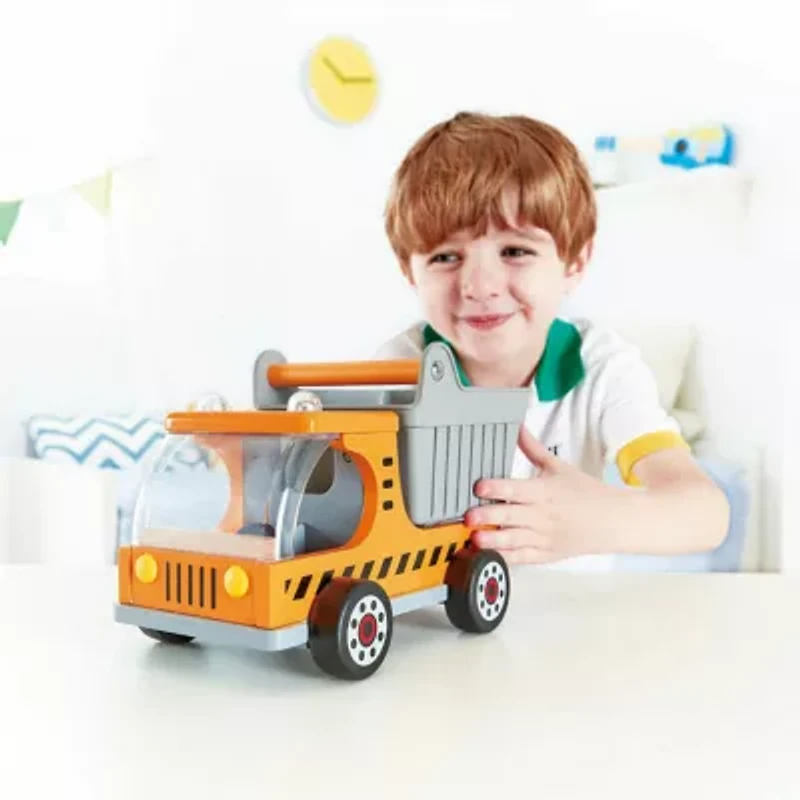 Hape Dumper Truck - Yellow Discovery Toy