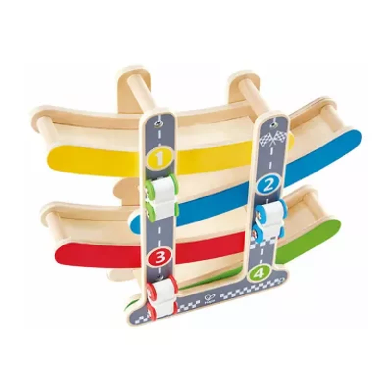 Hape Fast Flip Kids Wooden Racetrack Discovery Toy