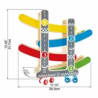 Hape Fast Flip Kids Wooden Racetrack Discovery Toy