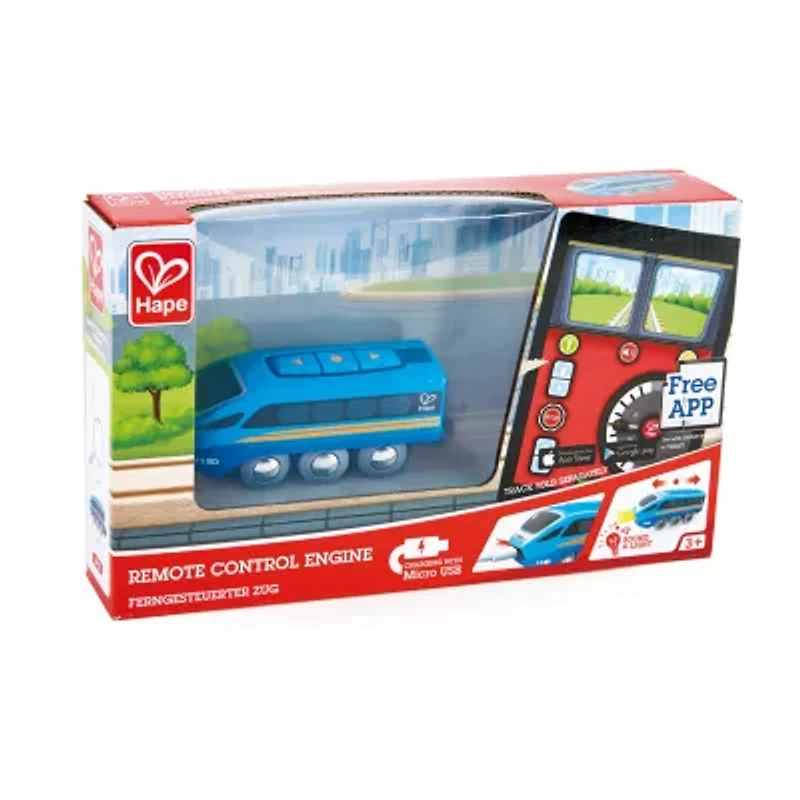 Hape Remote Control Engine Train: Blue Interactive Toy