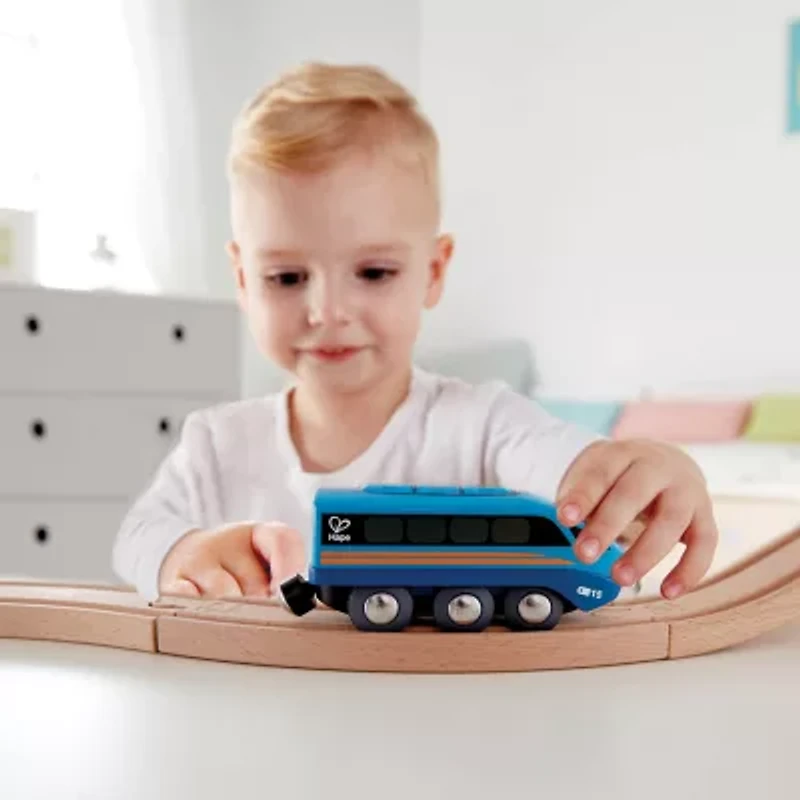 Hape Remote Control Engine Train: Blue Interactive Toy