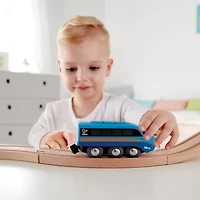 Hape Remote Control Engine Train: Blue Interactive Toy