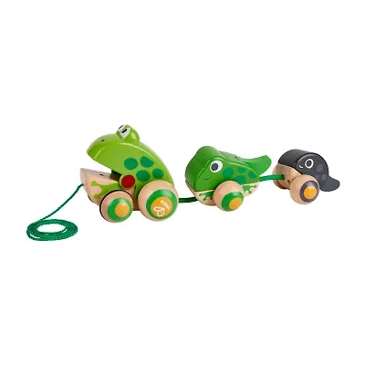 Hape Pull-Along Frog Family Discovery Toy