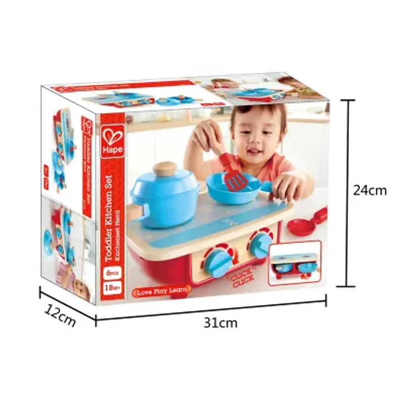 Hape Toddler Kitchen Set - 6 Piece Play Kitchen
