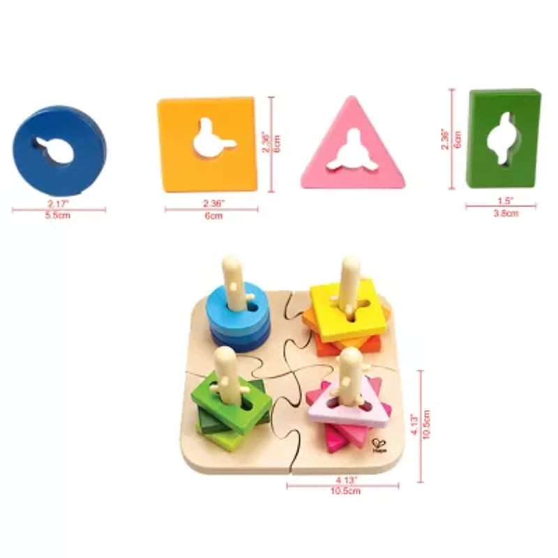 Hape Creative Peg 16 Pieces Puzzle