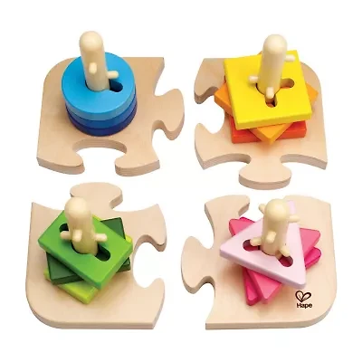 Hape Creative Peg 16 Pieces Puzzle