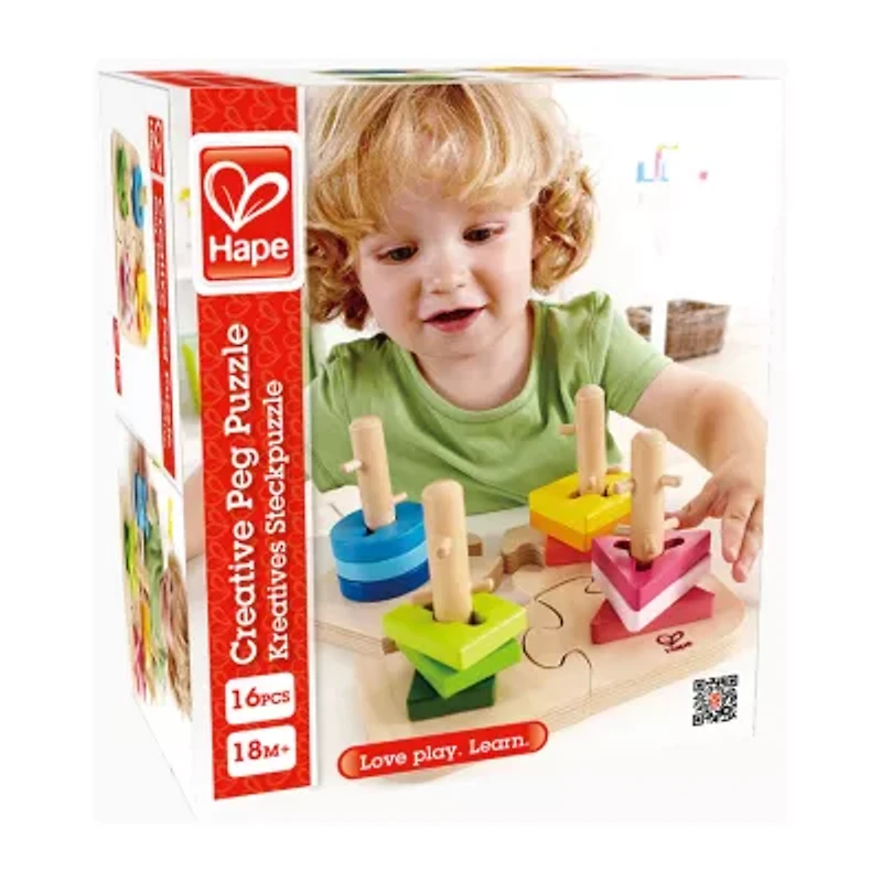 Hape Creative Peg 16 Pieces Puzzle