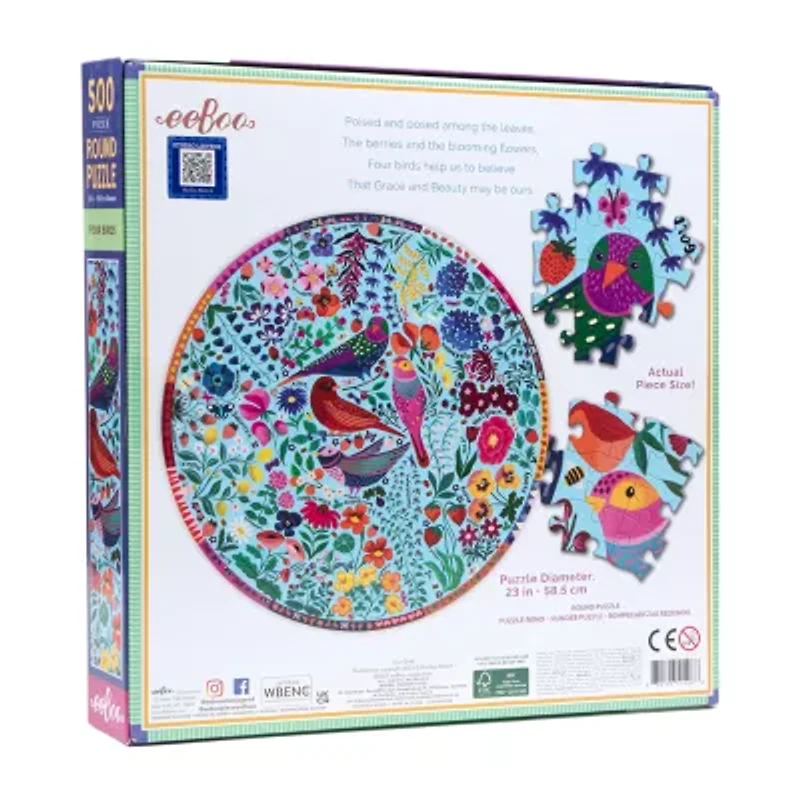 Eeboo Piece & Love Four Birds 500-pc. Puzzle
