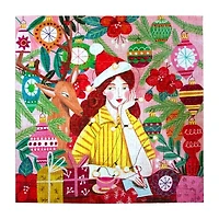 Eeboo Ms. Santa Reindeer 500-pc. Puzzle