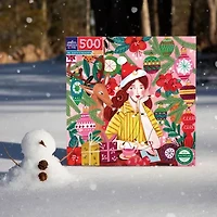 Eeboo Ms. Santa Reindeer 500-pc. Puzzle
