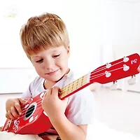Hape Kids Wooden Toy Ukulele - Red Dot