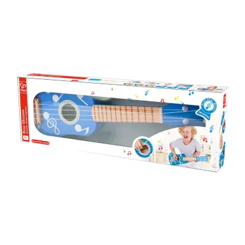 Hape Kid'S Wooden Toy Ukulele - Blue Dot Musical Instrument