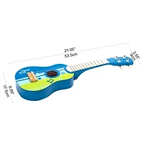 Hape Kids Toy Ukulele - Blue & Green Musical Instrument