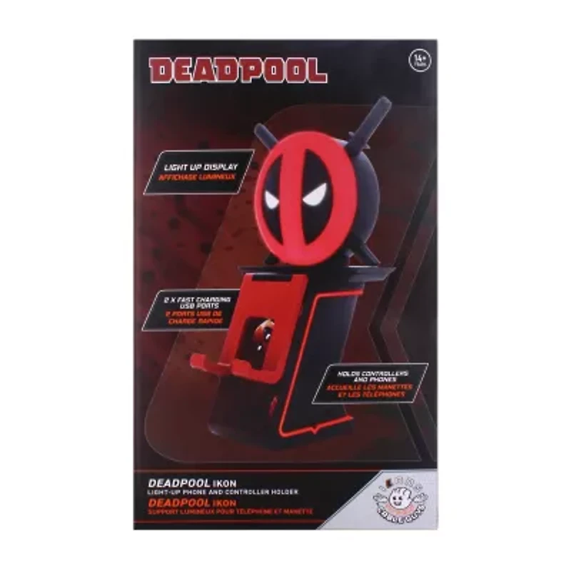 Exquisite Gaming Cable Guys Led Ikons Marvel Deadpool - Charging Phone & Controller Holder Marvel 2-pc. Gaming Accessory