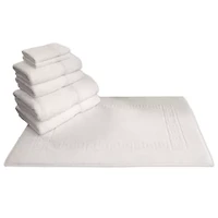 Linum Home Textiles Terrry 7-pc Towel and Greek Key Tubmat Set