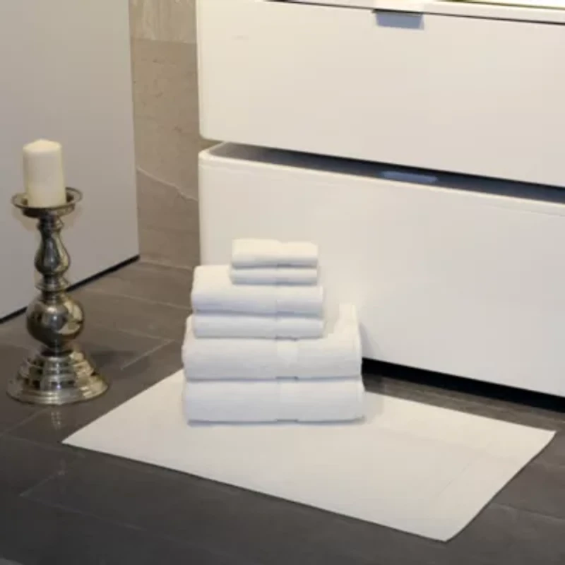 Linum Home Textiles Terrry 7-pc Towel and Greek Key Tubmat Set