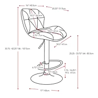 Corliving 2-pc. Swivel Bar Stool