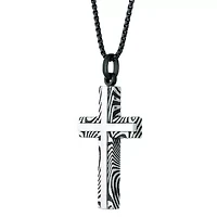 Mens Cross 24 Inch Pendant Necklace
