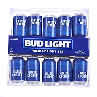Kurt Adler Budweiser® Bud Light Beer Can New Logo Light Set