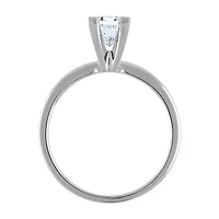 Deluxe Collection (I / I2) Womens 1 CT. Genuine White Diamond 14K White Gold Solitaire Engagement Ring