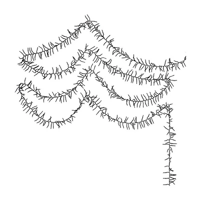 Kurt Adler 2000-Light 65-Foot Cluster Garland with Cool White LED Lights