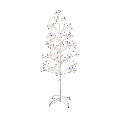 Kurt Adler -Foot White Birch Twig Tree with Multi-Color 8-Function Lights
