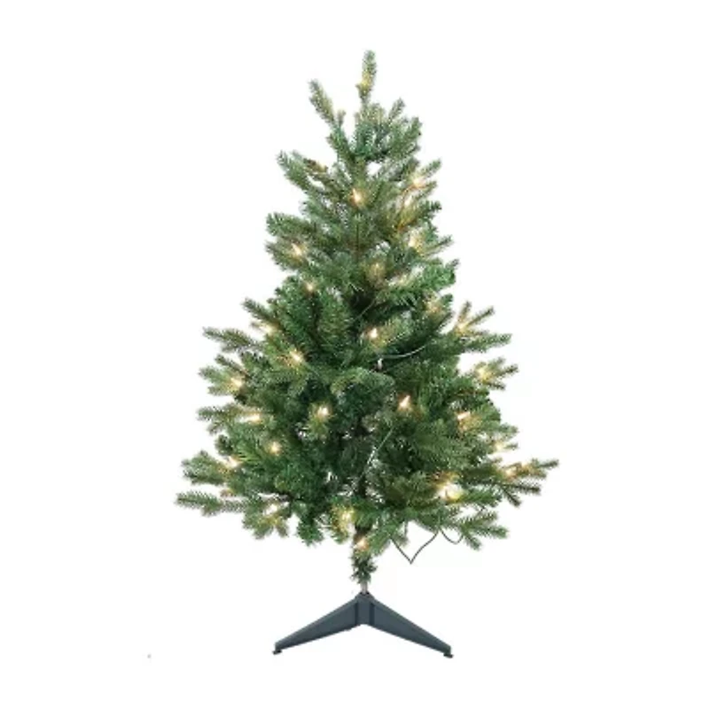 Kurt Adler 3-Foot Pre-Lit Clear Incandescent Jackson Pine Tree
