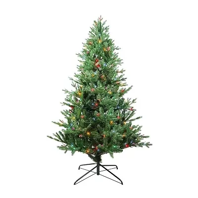 Kurt Adler 6-Foot Pre-Lit Multi-Color Incandescent Jackson Pine Tree