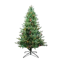 Kurt Adler 6-Foot Pre-Lit Multi-Color Incandescent Jackson Pine Tree