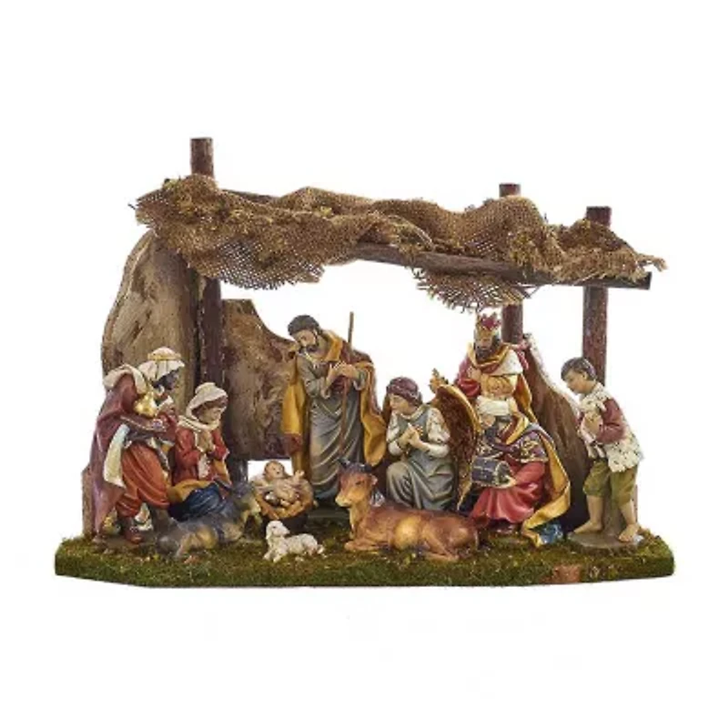 Kurt Adler Nativity Set with 11 Figures and Stable