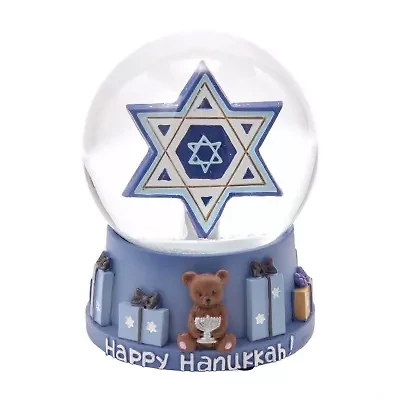 Kurt Adler 100MM Musical Hanukkah Star of David Waterglobe