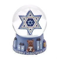 Kurt Adler 100MM Musical Hanukkah Star of David Waterglobe