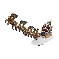 Kurt Adler 7-Inch Battery-Operated LED Santa with Sleigh Table Piece