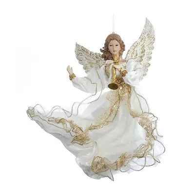 Kurt Adler 12-Inch Ivory and Gold Angel Ornament