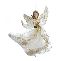 Kurt Adler 12-Inch Ivory and Gold Angel Ornament