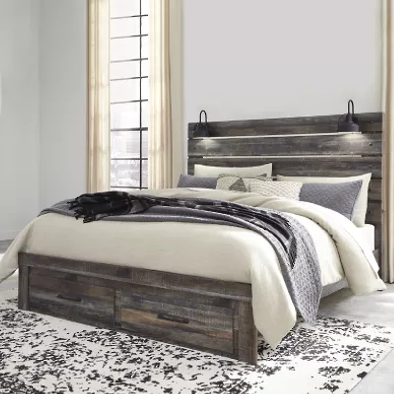 Signature Design by Ashley® Drystan Panel Bed with 2-Storage Drawers
