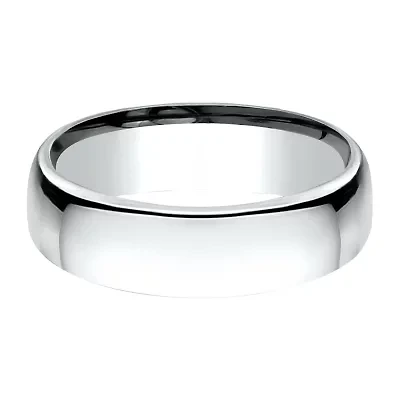 Unisex Adult 6.5MM 10K White Gold Wedding Band