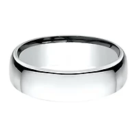Unisex Adult 6.5MM 10K White Gold Wedding Band