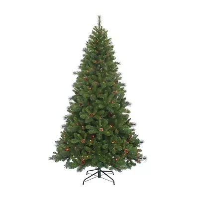 Kurt Adler 7.5-Foot Pre-Lit Multi-Color Burlington Spruce
