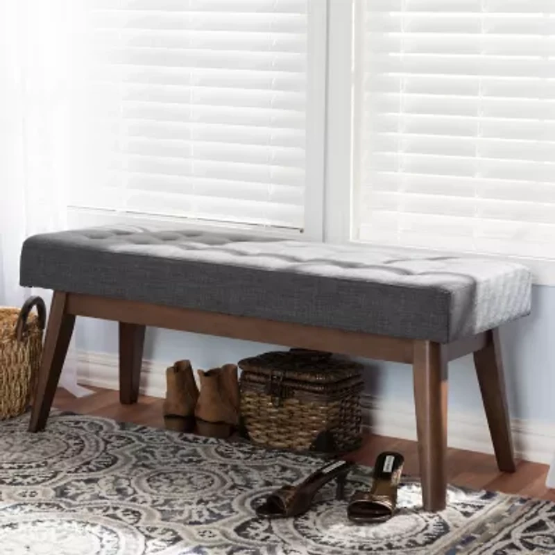 Elia Upholstered Tufted Bench