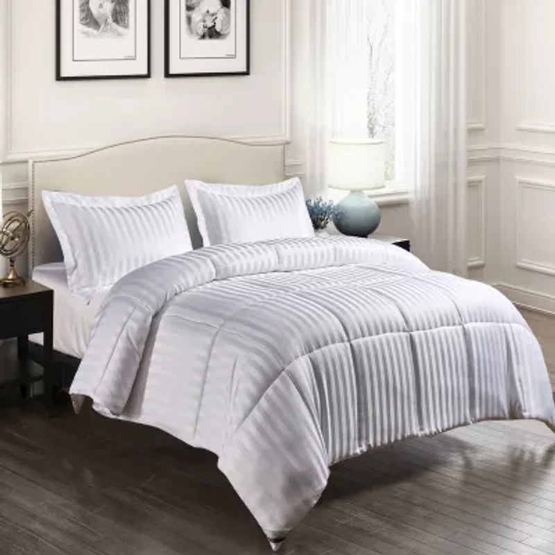 Kathy Ireland Microfiber Damask Midweight Down Alternative Comforter