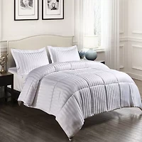 Kathy Ireland Microfiber Damask Midweight Down Alternative Comforter