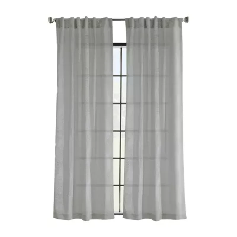 Trenton Rod Pocket Back Tab Light-Filtering Single Curtain Panel