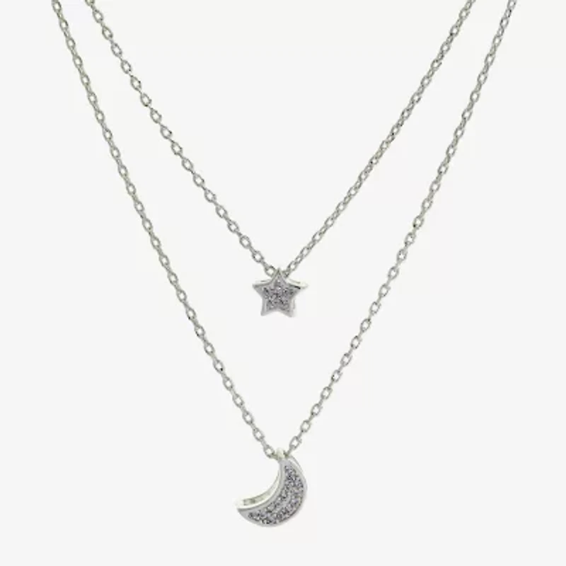 Sparkle Allure Womens Cubic Zirconia Moon Star 2-pc. Necklace Set