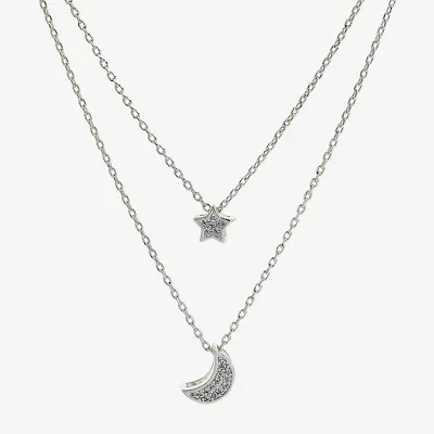 Sparkle Allure Womens Cubic Zirconia Moon Star 2-pc. Necklace Set