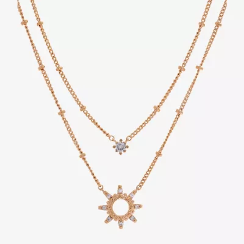 Sparkle Allure Womens Cubic Zirconia 2-pc. Necklace Set